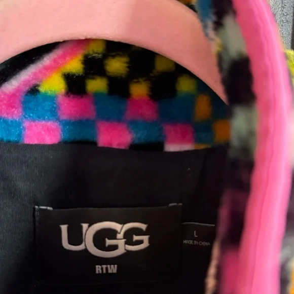 UGG Marlene Faux Fur Jacket Sz L - Picture 7 of 10